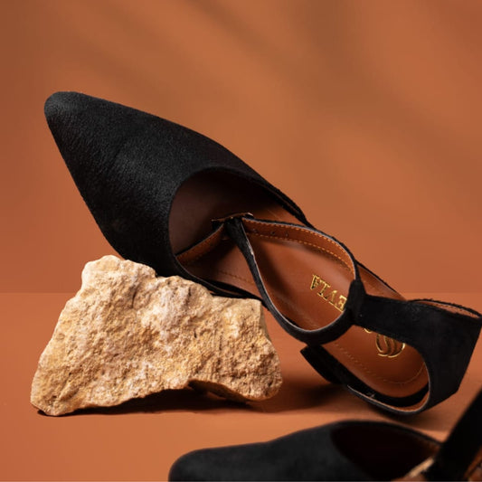 Velvet Touch Ankle Strap Heel