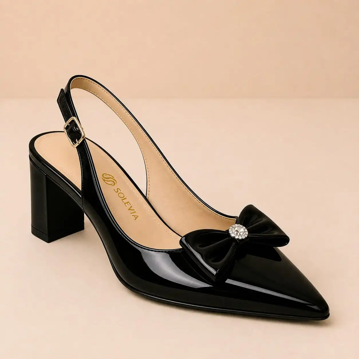 Slingback Block - Black