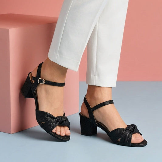 Bow Ankle Strap Heels