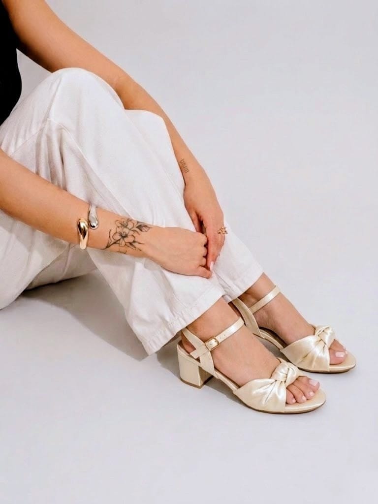 ANKLE STRAP - Beige