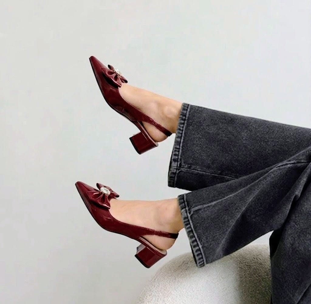 SLINGBACK BLOCK - Mahroon