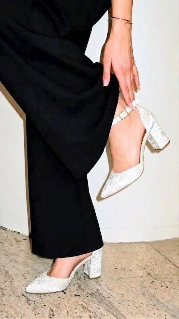 VELVET STRAP - White