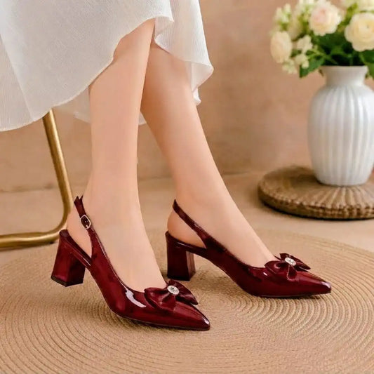 SLINGBACK BLOCK - MAHROON