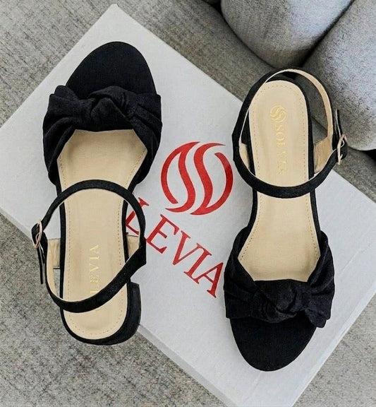 Bow Ankle Strap Heels