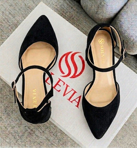 Velvet Touch Ankle Strap Heel