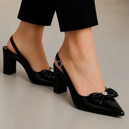 Slingback Block - Black