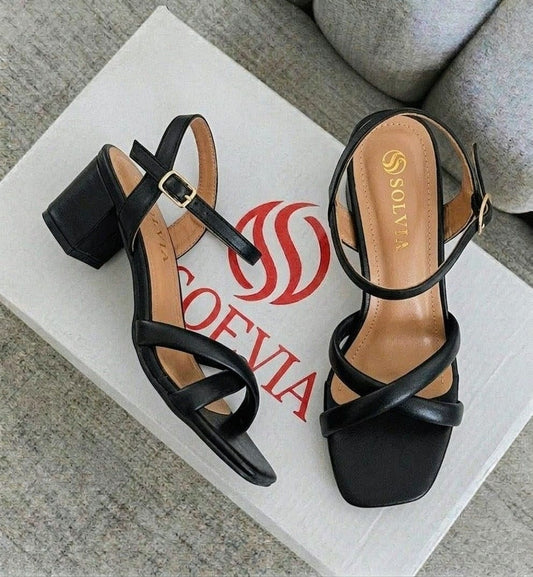 Block Casuale Heel Sandals