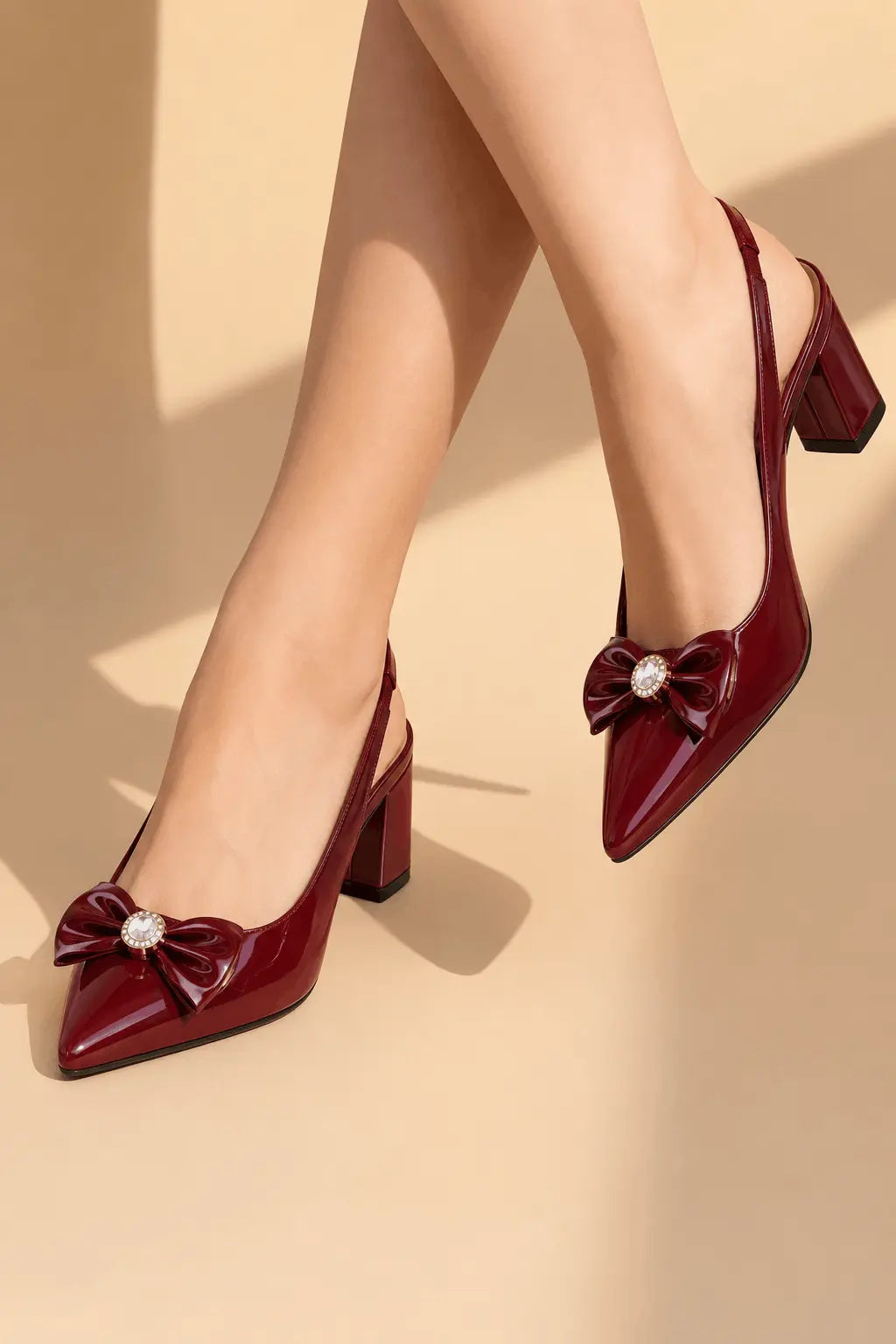 Slingback Block - Mahroon