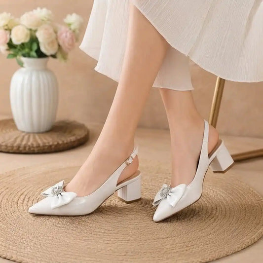 SLINGBACK BLOCK - WHITE